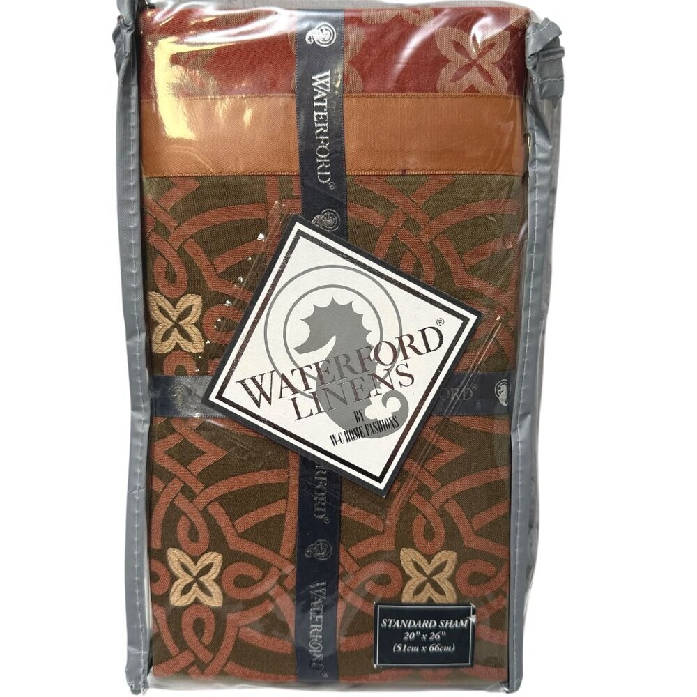 Waterford Pillowcase Bogden Cinnabar One Standard Sham Satin Luxury NEW